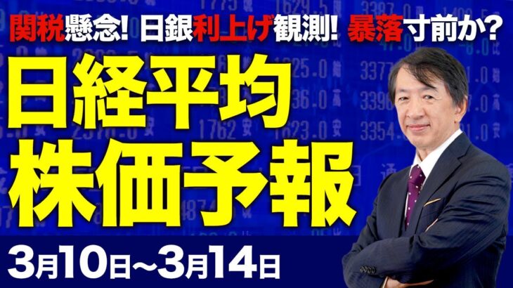 【株価予想】最新の日経平均×来週の株価見通し／3万7000円割れ！トランプ関税警戒！米雇用統計は？米景気減速か！日銀追加利上げ観測！円高！来週も続落か？／【3/10〜3/14】